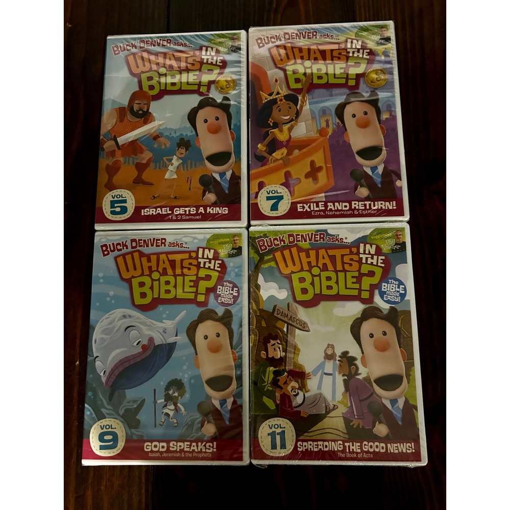 Buck Denver Asks Whats In The Bible DVD Lot Vols 5 7 9 11 New Sealed